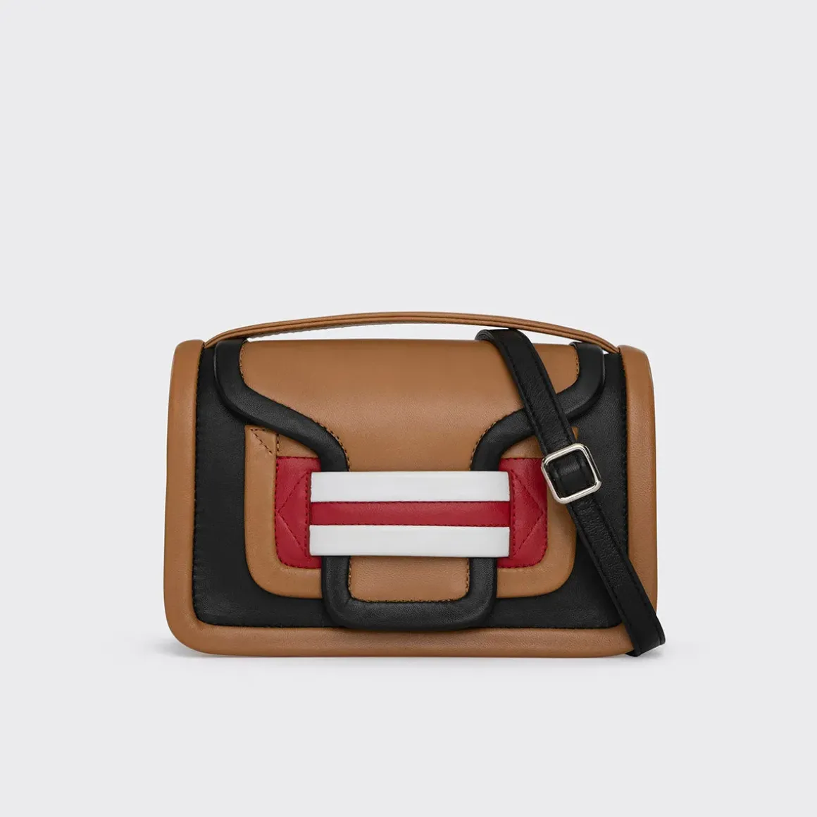 PIERRE HARDY ALPHA HANDBAG Camel,black,red Flash Sale