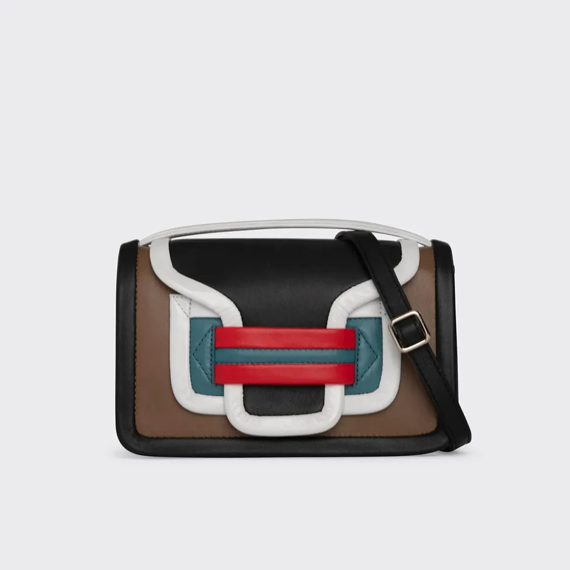 PIERRE HARDY ALPHA HANDBAG Tobacco,bluesky,red,white Outlet