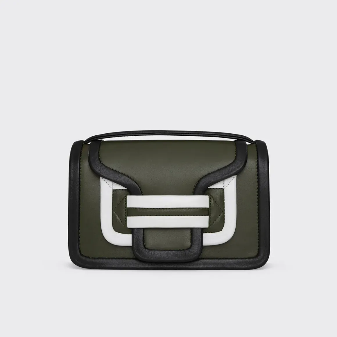 PIERRE HARDY ALPHA HANDBAG Kaki,white,black Clearance