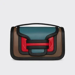 PIERRE HARDY ALPHA MAXI HANDBAG Tobacco,red,bluesky Store