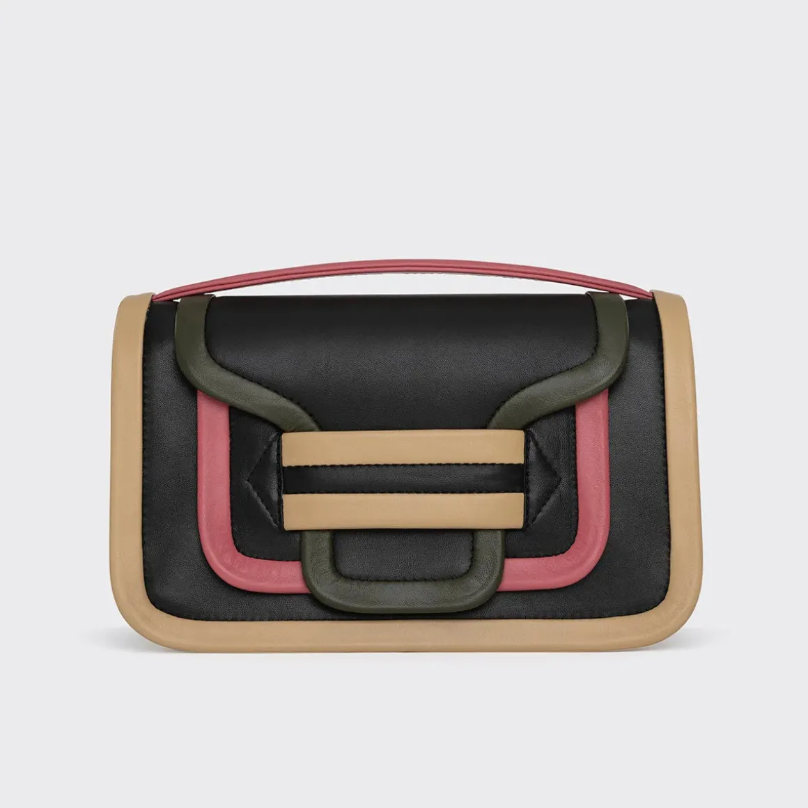 PIERRE HARDY ALPHA MAXI HANDBAG Black,raspberry,beige,kaki Clearance