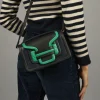 PIERRE HARDY ALPHA MAXI HANDBAG Navy,green Flash Sale