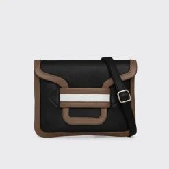 PIERRE HARDY ALPHA POUCH Black,tobacco,white Fashion