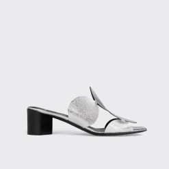 PIERRE HARDY BULLES HEELED MULE Silver Cheap
