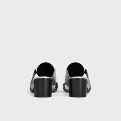 PIERRE HARDY BULLES HEELED MULE Silver Cheap