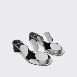 PIERRE HARDY BULLES HEELED MULE Silver Cheap