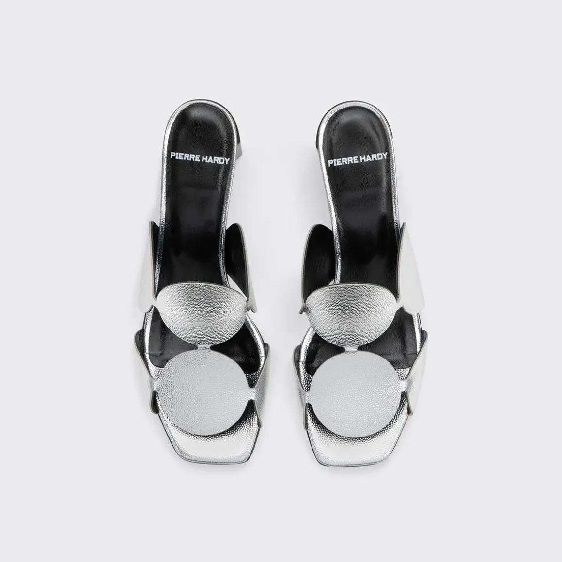 PIERRE HARDY BULLES HEELED MULE Silver Cheap