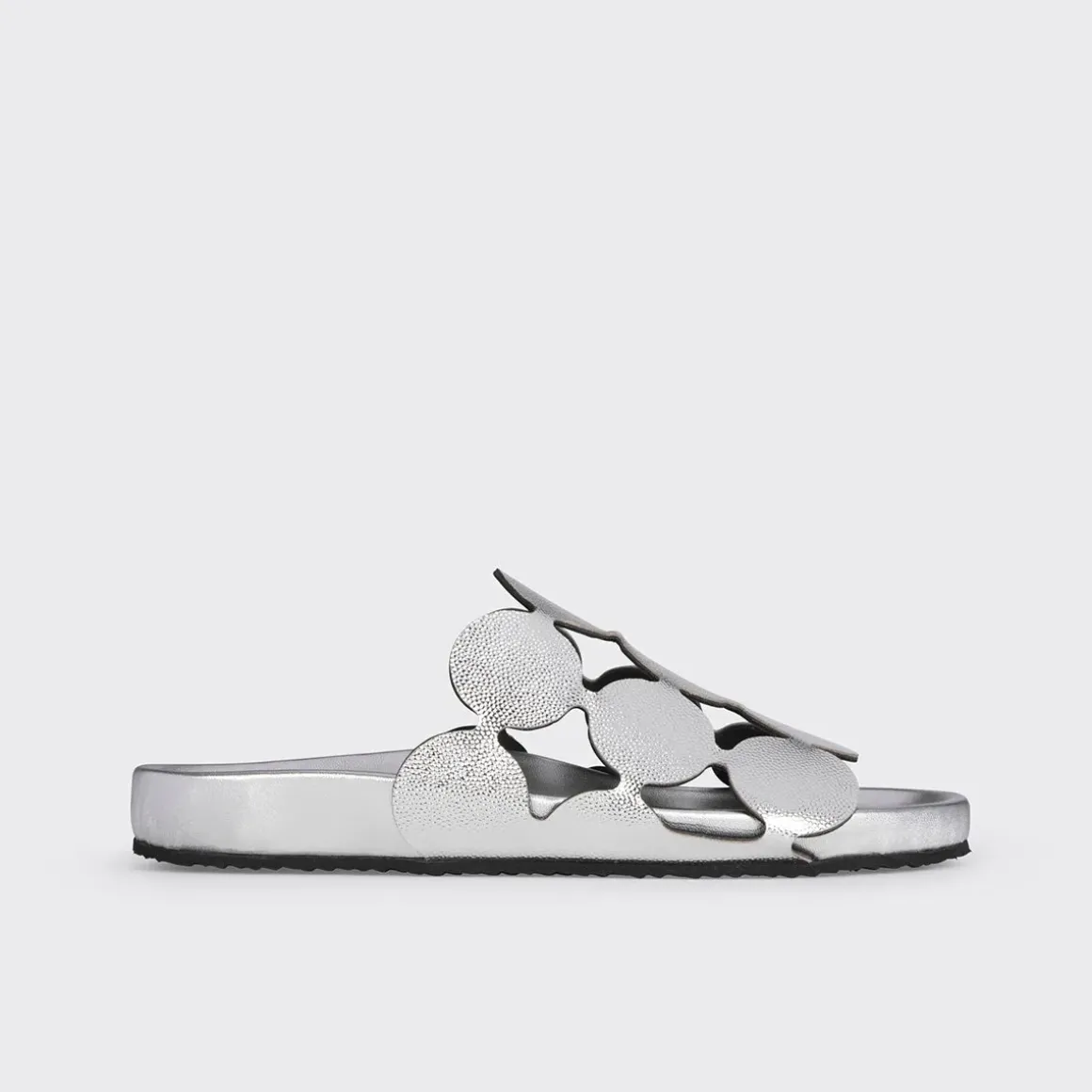 PIERRE HARDY BULLES MULE Silver Flash Sale