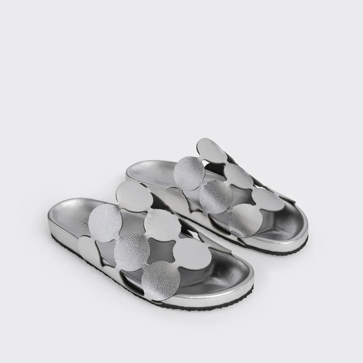 PIERRE HARDY BULLES MULE Silver Flash Sale