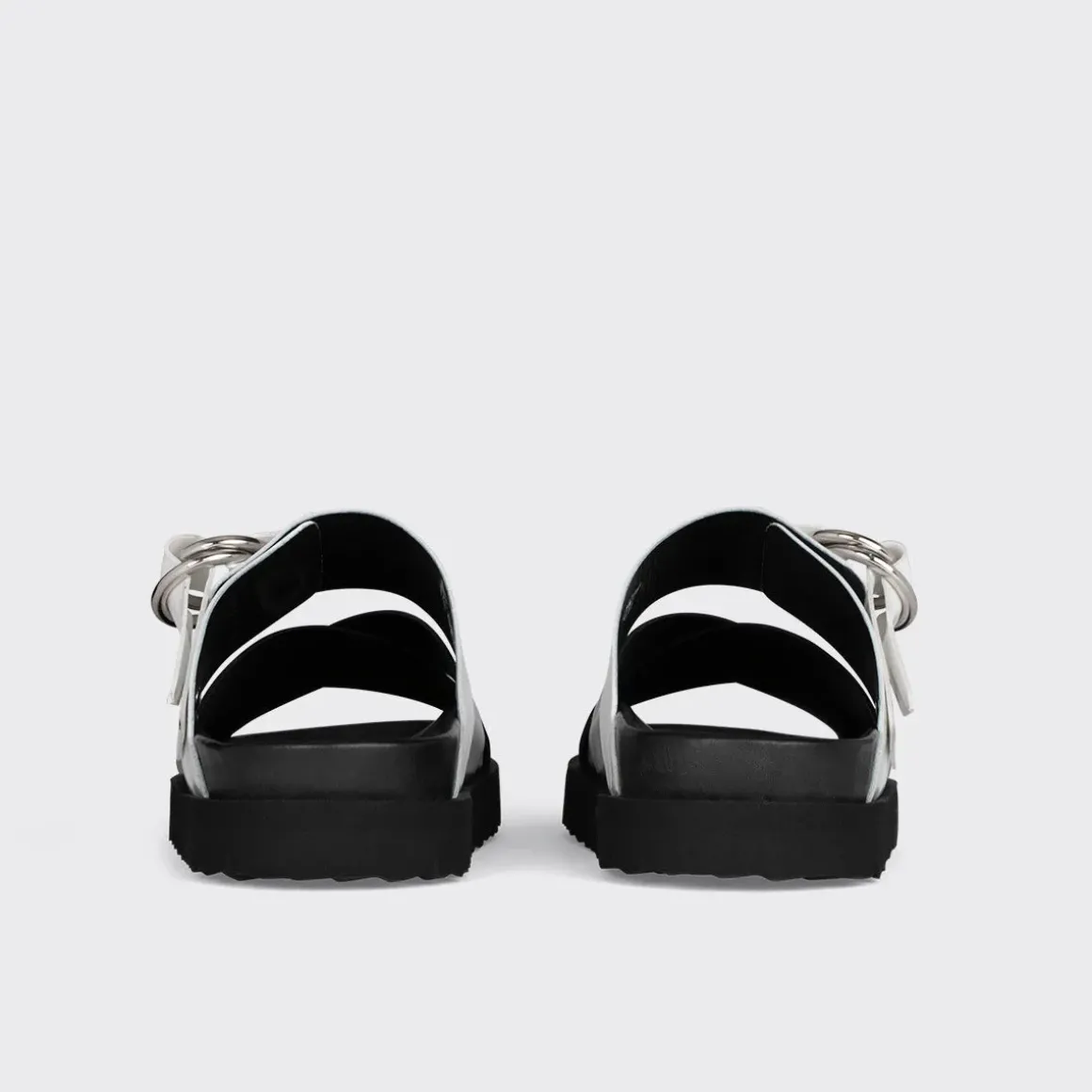 PIERRE HARDY CROSS RIDER FLAT SANDAL Black,white Fashion