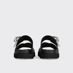 PIERRE HARDY CROSS RIDER FLAT SANDAL Tobacco,black,white Cheap