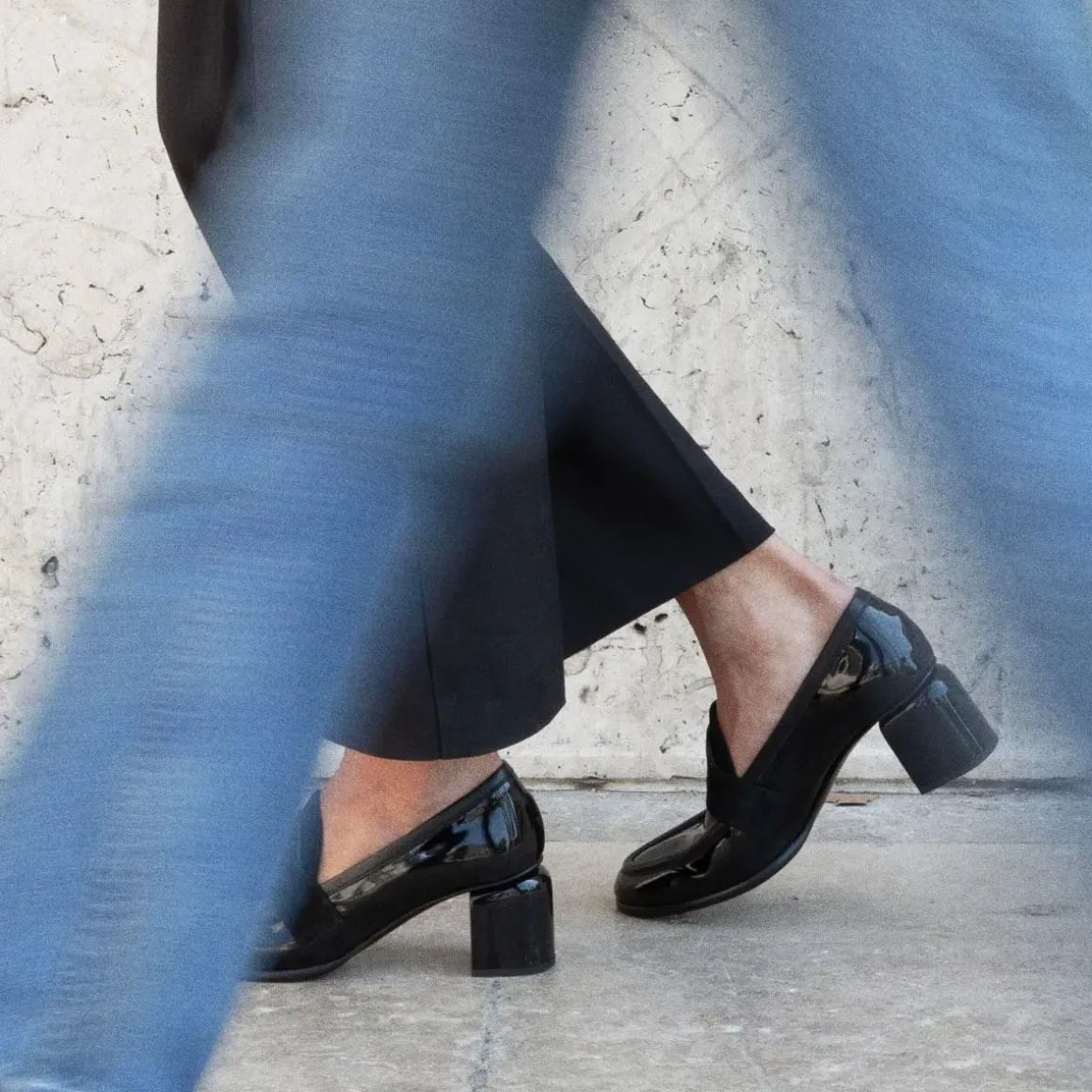 PIERRE HARDY ETON HEELED LOAFER Black Clearance