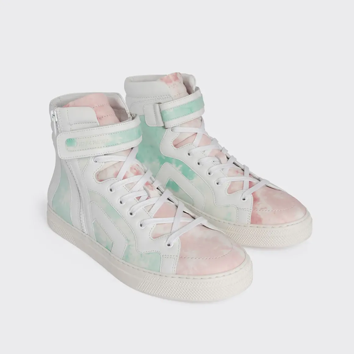 PIERRE HARDY 112 HIGH-TOP SNEAKERS White,green,pink Cheap