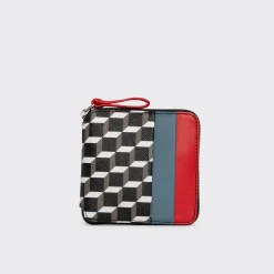 PIERRE HARDY HONORÉ WALLET Black,white,bluesky,red Flash Sale