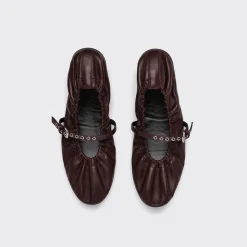 PIERRE HARDY MARGOT BALLET FLAT Burgundy Discount