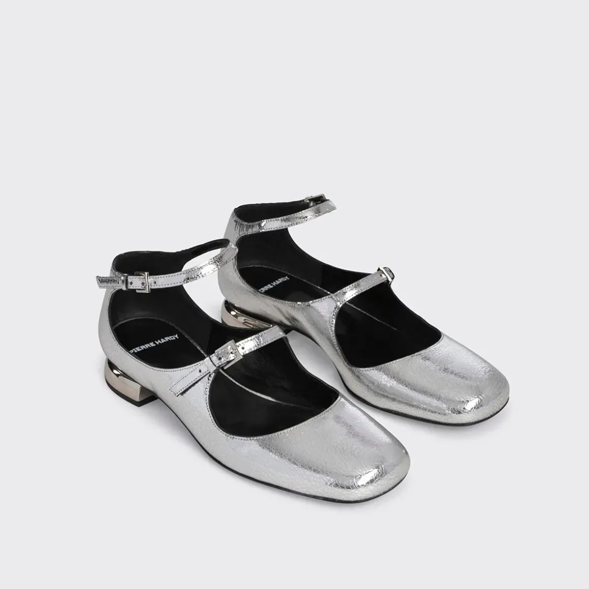 PIERRE HARDY MARY JANE BALLERINA Silver Fashion