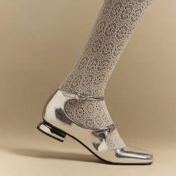PIERRE HARDY MARY JANE BALLERINA Silver Fashion