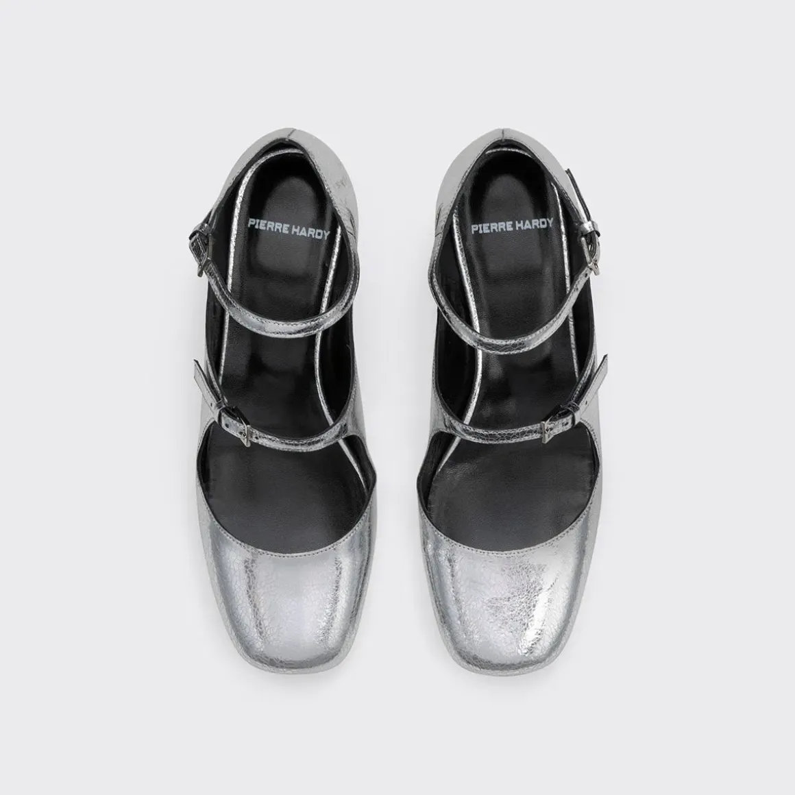 PIERRE HARDY MARY JANE BALLERINA Silver Fashion