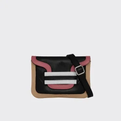 PIERRE HARDY MINI ALPHA POUCH Black,biege,raspberry,white Hot