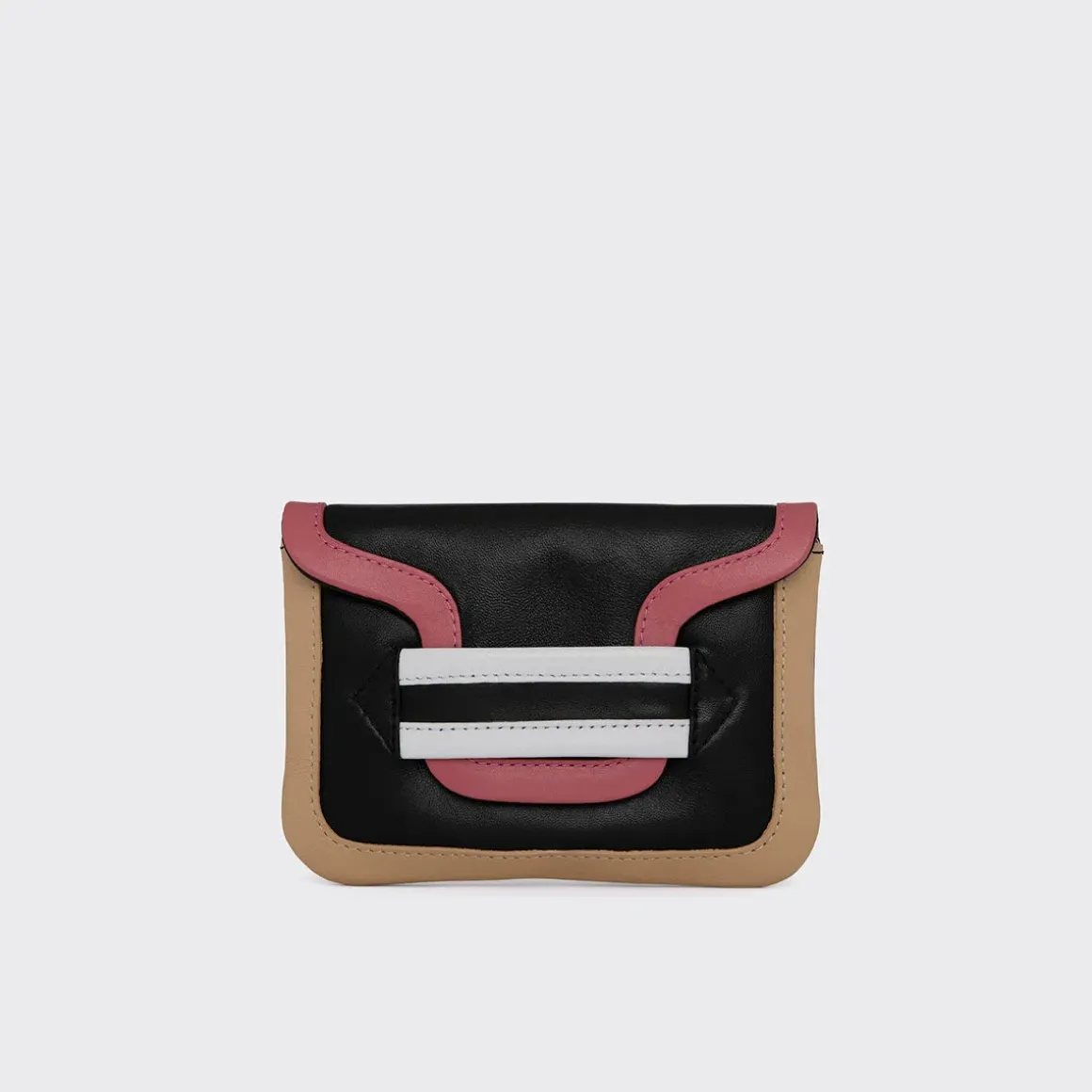 PIERRE HARDY MINI ALPHA POUCH Black,biege,raspberry,white Hot