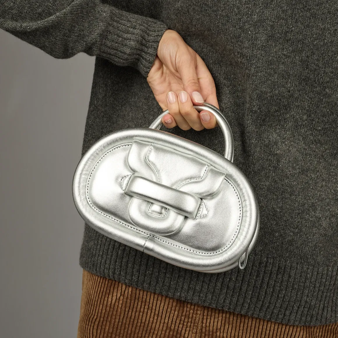 PIERRE HARDY MINI ALPHA STRIKE BAG Silver Store