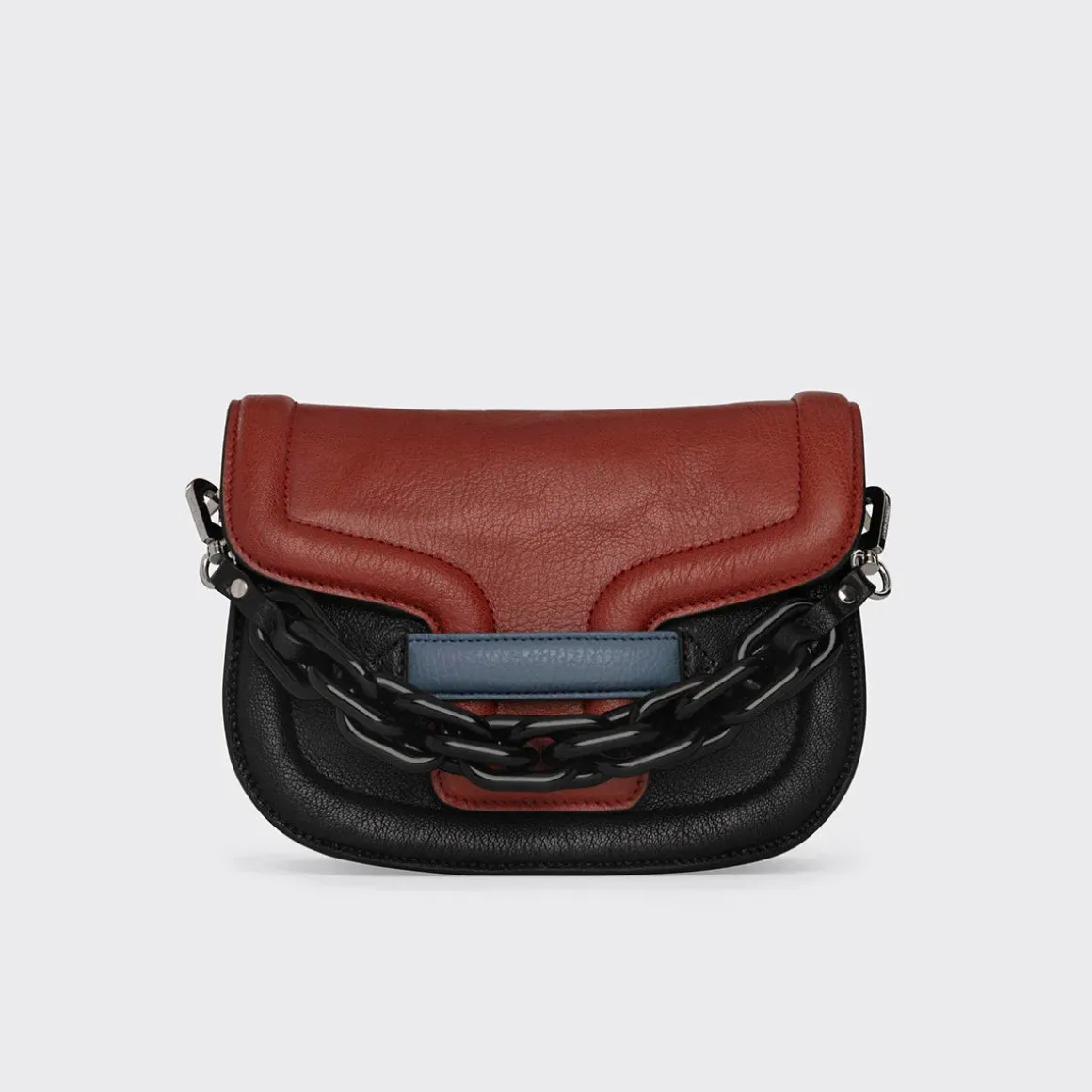 PIERRE HARDY MINI ALPHAVILLE BAG Mahogany,black,bluesky New