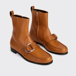 PIERRE HARDY RIDER ANKLE BOOT Cognac Discount
