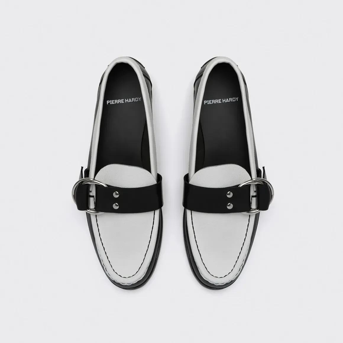 PIERRE HARDY RIDER LOAFER Black,white Discount