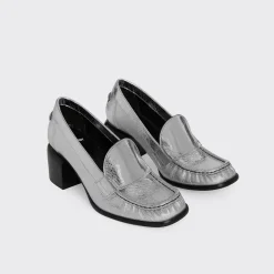 PIERRE HARDY ROMY HEELED LOAFER Silver Fashion