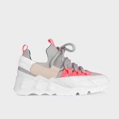 PIERRE HARDY TREK COMET SNEAKERS Lightgrey,white,pink Cheap