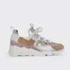 PIERRE HARDY TREK COMET SNEAKERS Silver,sand,pink Best Sale