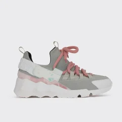 PIERRE HARDY TREK COMET SNEAKERS Pink,green,lightgrey,white Cheap