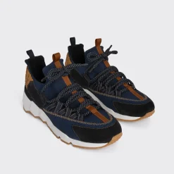 PIERRE HARDY TREK COMET SNEAKERS Navy,camel Cheap