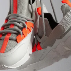 PIERRE HARDY TREK COMET SNEAKERS Lightgrey,white,orange Sale