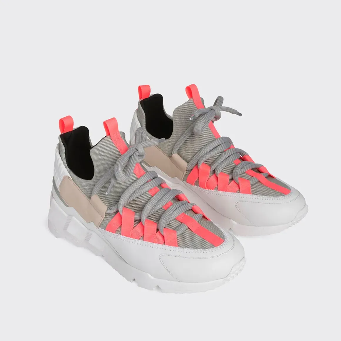 PIERRE HARDY TREK COMET SNEAKERS Lightgrey,white,pink Cheap