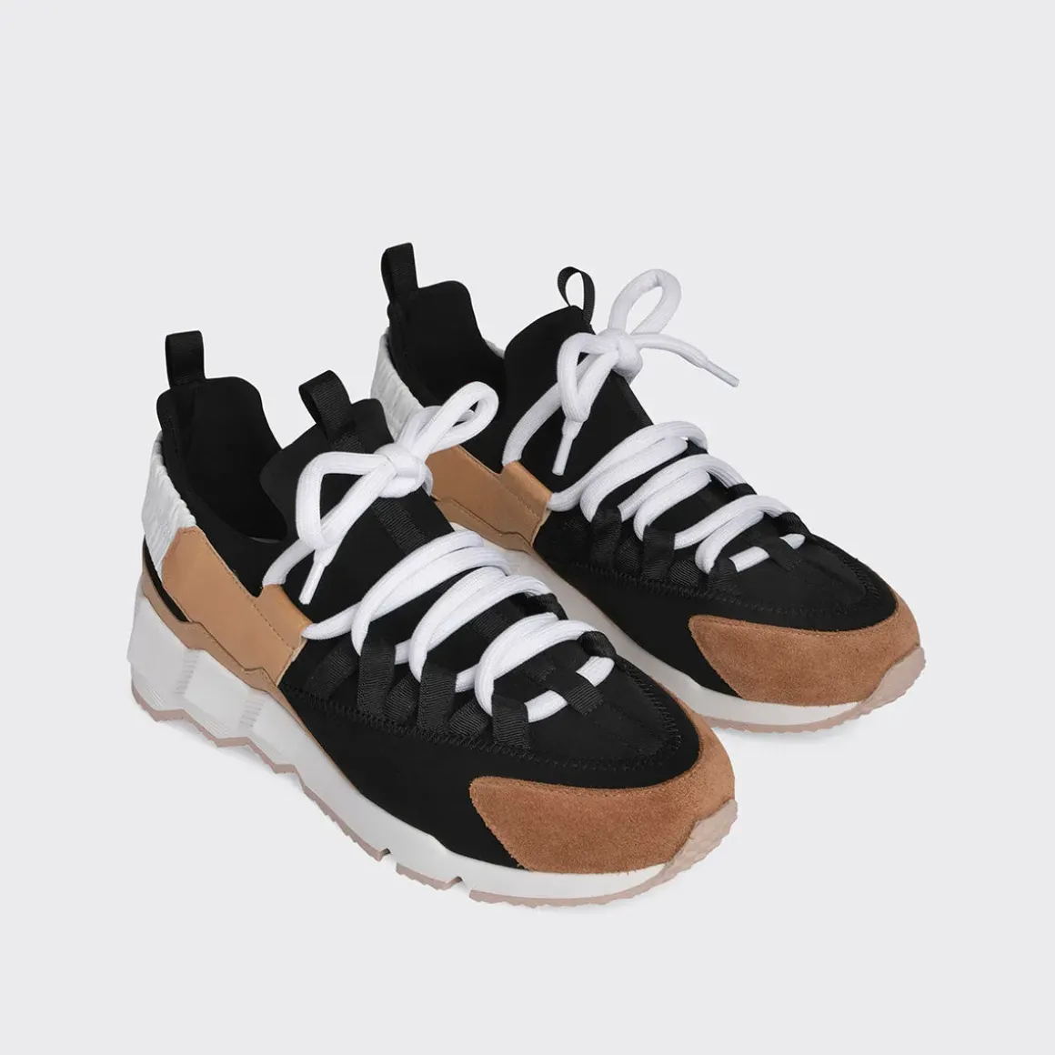 PIERRE HARDY TREK COMET SNEAKERS Black,beige,white Store