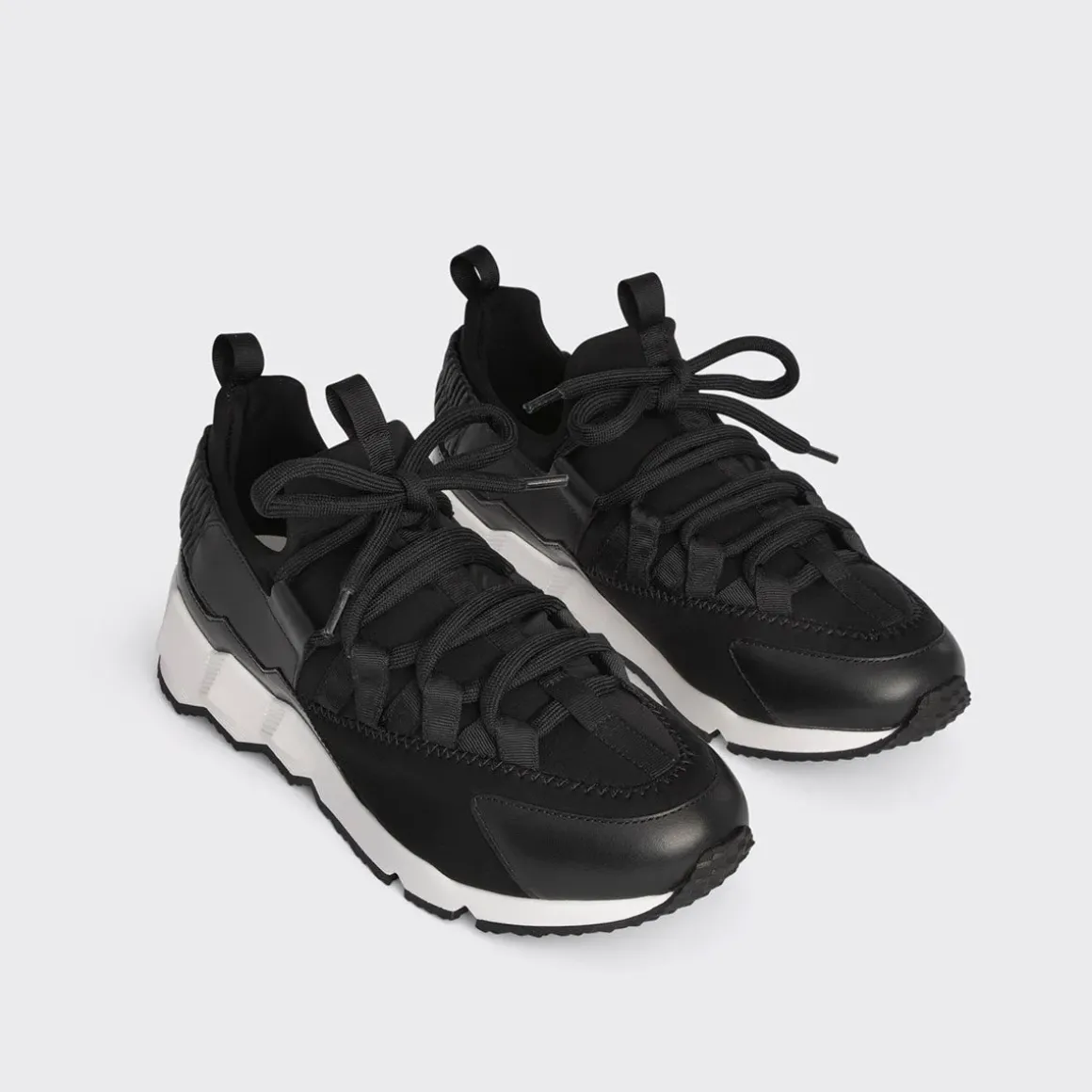 PIERRE HARDY TREK COMET SNEAKERS Black,white New