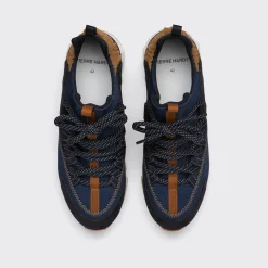 PIERRE HARDY TREK COMET SNEAKERS Navy,camel Cheap