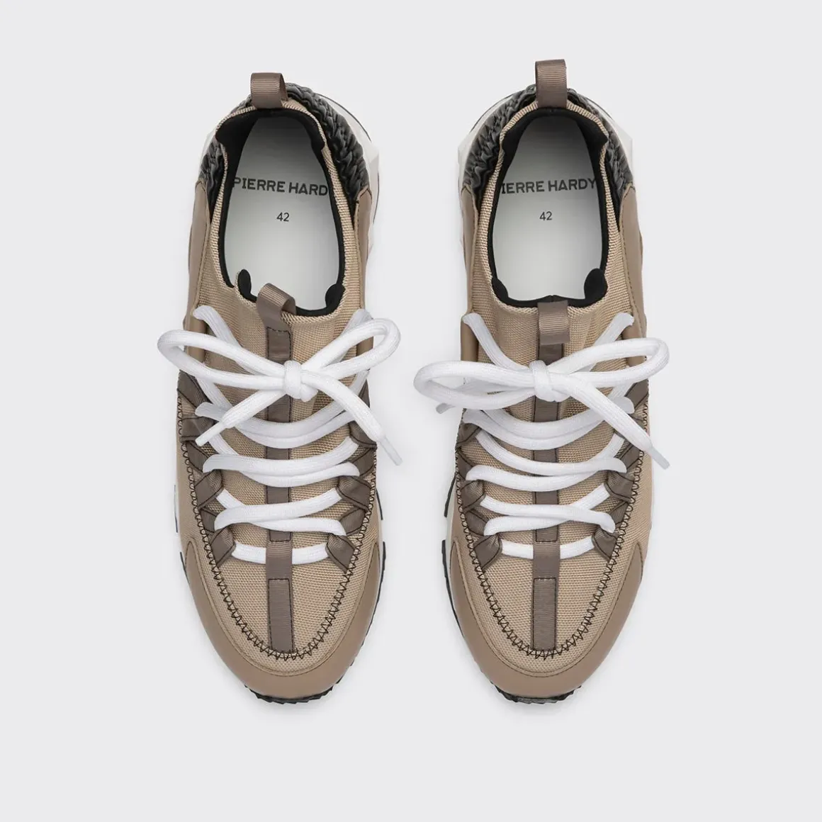 PIERRE HARDY TREK COMET SNEAKERS Sand,black Hot