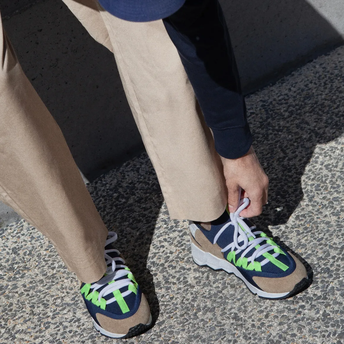 PIERRE HARDY TREK COMET SNEAKERS Sand,navy,yellow Cheap