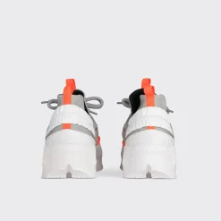 PIERRE HARDY TREK COMET SNEAKERS Lightgrey,white,orange Sale
