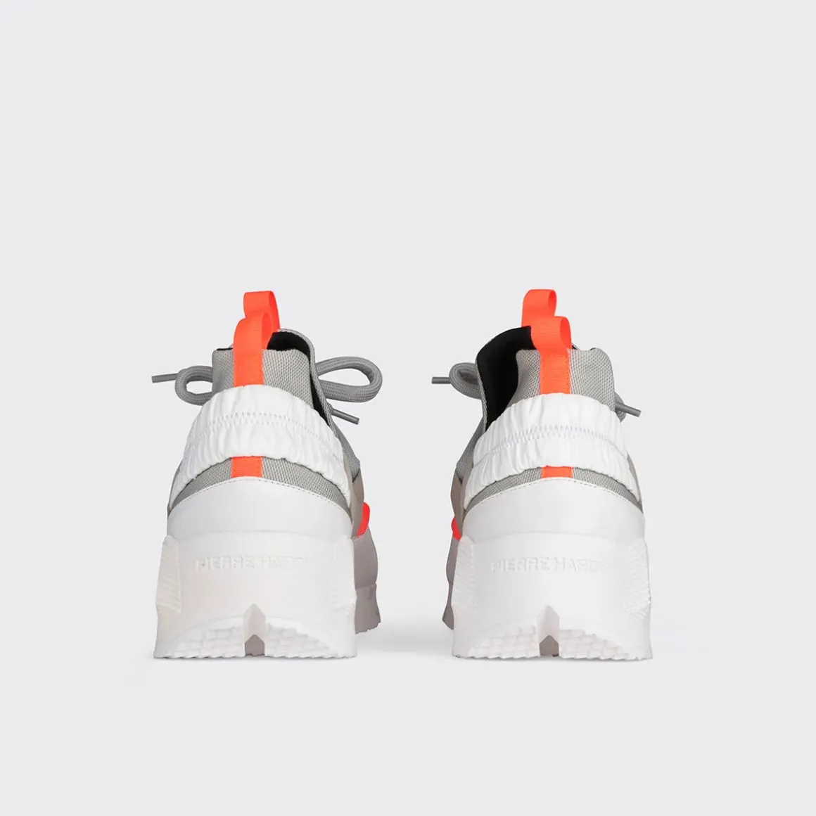 PIERRE HARDY TREK COMET SNEAKERS Lightgrey,white,orange Sale