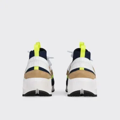 PIERRE HARDY TREK COMET SNEAKERS Sand,navy,yellow Cheap