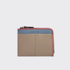 PIERRE HARDY VALOIS COIN PURSE Taupe,bluesky,pink Cheap